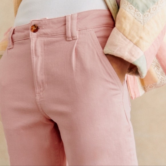 Sezane Manu Trousers in Pink size 42 NWT - Picture 6 of 12
